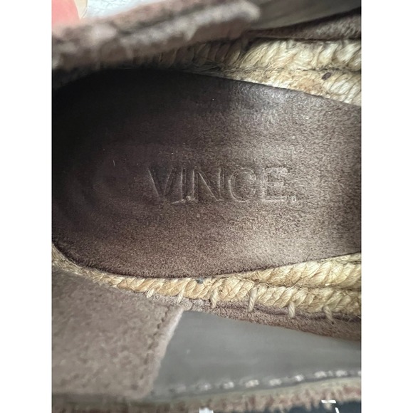 Vince Womens Size 6 Robin Espadrille Brown‎ Suede Flat Loafers - Picture 5 of 8